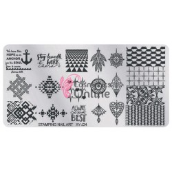 Matrita de Unghii din metal dreptunghiulara 6x12cm XYJ 024